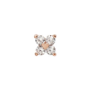 Corazon CZ - Threadless End Threadless Ends Buddha Jewelry Rose Gold  