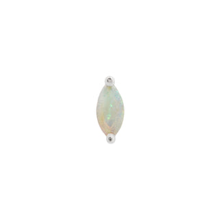 Zuri Marquise Opal - Threadless End Threadless Ends Buddha Jewelry White Gold  