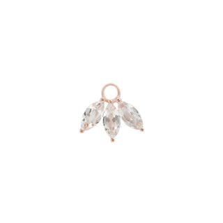 Moet - White Topaz - Charm Charms Buddha Jewelry Rose Gold  