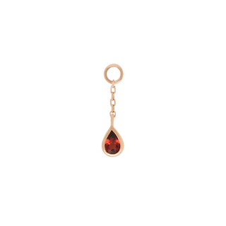 Concorde - Garnet + Chain - Charm Charms Buddha Jewelry Yellow Gold