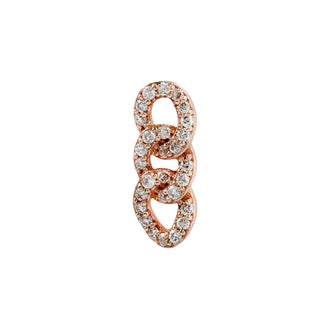 Chainlink - Genuine Diamond - Threadless End Threadless Ends Buddha Jewelry Rose Gold  