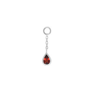 Concorde - Garnet + Chain - Charm Charms Buddha Jewelry White Gold