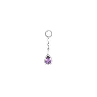 Concorde - Amethyst + Chain - Charm Charms Buddha Jewelry White Gold