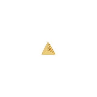 CBGB Texture Triangle Threadless Ends Buddha Jewelry Yellow Gold  