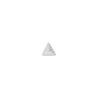 CBGB Texture Triangle Threadless Ends Buddha Jewelry White Gold  