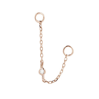 Round Center - CZ - Chain Chains Buddha Jewelry Rose Gold