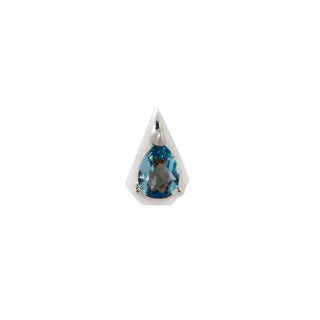 Alaia - London Blue Topaz - Threadless End Threadless Ends Buddha Jewelry White Gold  