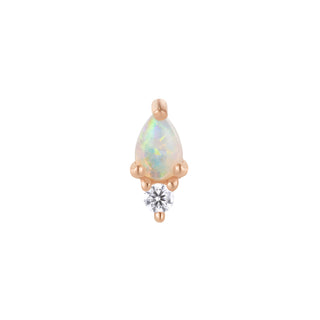 Daydream - Opal + CZ - Threadless End Threadless Ends Buddha Jewelry Rose Gold  