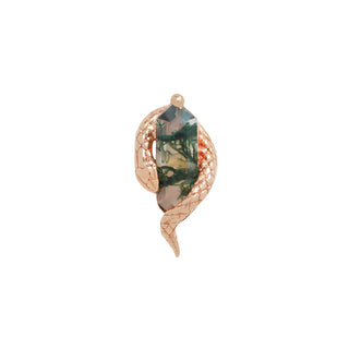 Eve Was Framed - Moss Agate - Threadless End Threadless Ends Buddha Jewelry Rose Gold  