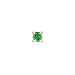 Tsavorite Prong - Threadless End Threadless Ends Buddha Jewelry White Gold  