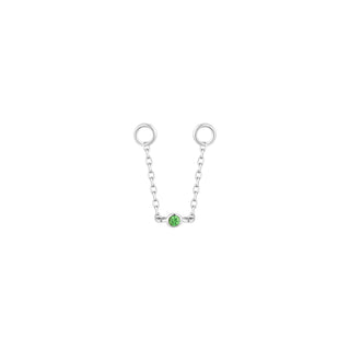 Round Center - Tsavorite - Gold Chain Chains Buddha Jewelry White Gold  