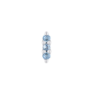 Mishka 3 - London Blue Topaz - Threadless End Threadless Ends Buddha Jewelry White Gold  