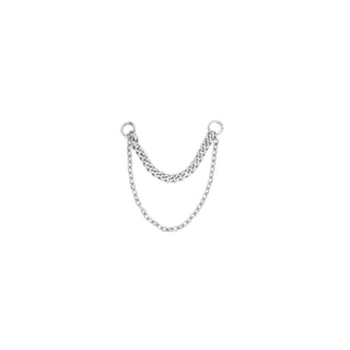 Diamond Cut + Side Chain Chains Buddha Jewelry White Gold  