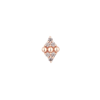 Lustre - CZ - Threadless End Threadless Ends Buddha Jewelry Rose Gold  