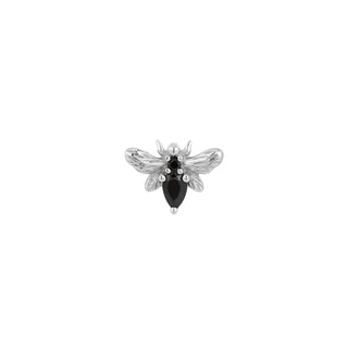 Bee Chic - Black Spinel - Threadless End Threadless Ends Buddha Jewelry White Gold  