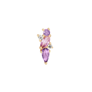 Visionary - Amethyst + Pink Sapphire - Threadless End Threadless Ends Buddha Jewelry Rose Gold  