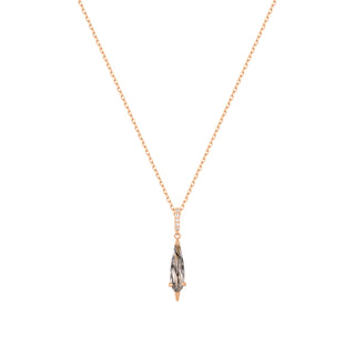 RION x Buddha Jewelry Access - Tourmalated Quartz - Necklace Necklaces RION x Buddha Jewelry Rose Gold