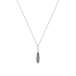 RION x Buddha Jewelry Access - London Blue Topaz - Necklace Necklaces RION x Buddha Jewelry White Gold