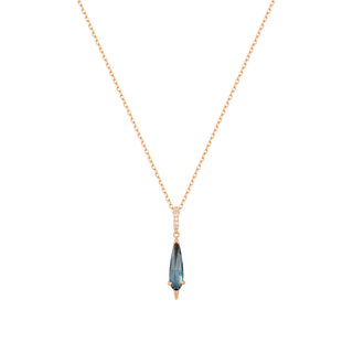 RION x Buddha Jewelry Access - London Blue Topaz - Necklace Necklaces RION x Buddha Jewelry Rose Gold