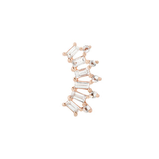 GSTQ - Genuine Diamond + Topaz Threadless End Threadless Ends Buddha Jewelry Rose Gold  