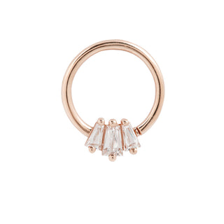 Gemma Trios CZ Seamless Ring Seam Rings Buddha Jewelry Rose Gold  