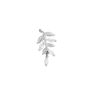 Growth - CZ - Threadless End Threadless Ends Buddha Jewelry White Gold  