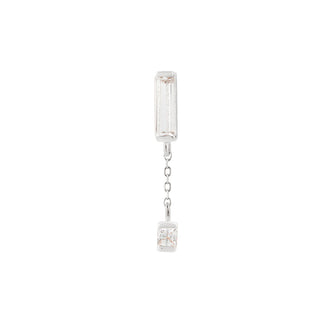 Jaxon - CZ - Threadless End with Dangle Threadless Ends Buddha Jewelry White Gold  