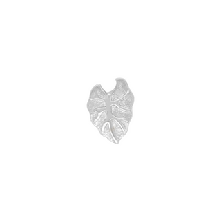 Kalo Leaf - Threadless End Threadless Ends Buddha Jewelry White Gold