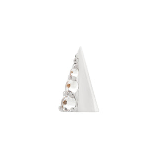 Lux Spike Threadless Ends Buddha Jewelry White Gold  