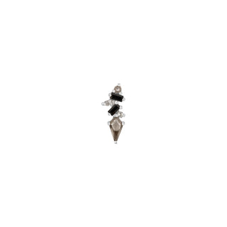 Mixt - Smoky Quartz + Black Spinel - Threadless End Threadless Ends Buddha Jewelry Rose Gold  