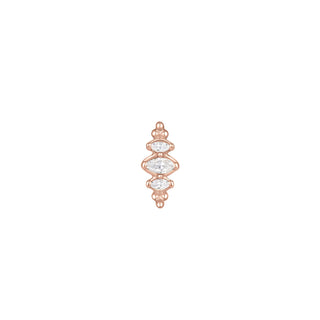 Prose - CZ - Threadless End Threadless Ends Buddha Jewelry Rose Gold  