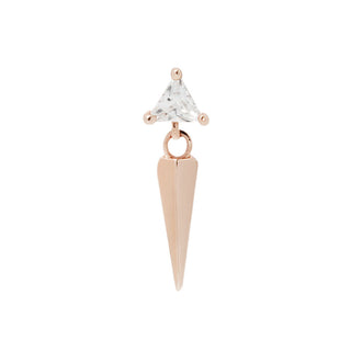 Saint - CZ - Threadless End Threadless Ends Buddha Jewelry Rose Gold  