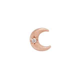 Moonshine - CZ - Satin Threadless End Threadless Ends Buddha Jewelry Rose Gold