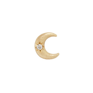 Moonshine - CZ - Satin Threadless End Threadless Ends Buddha Jewelry Yellow Gold