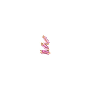 Staxx - Pink Sapphire - Threadless End Threadless Ends Buddha Jewelry Yellow Gold  