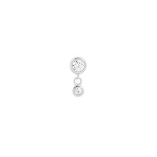 Sutton - CZ - Threadless End Threadless Ends Buddha Jewelry White Gold  