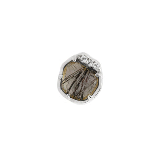 Vision - Tourmalated Quartz - Threadless End Threadless Ends Buddha Jewelry White Gold  