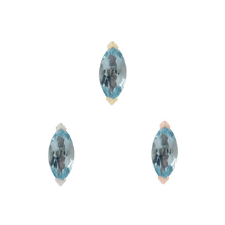 Zuri Marquise Sky Blue Topaz - Threadless End Threadless Ends Buddha Jewelry   