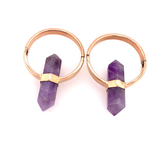 Alchemy Weights - Amethyst + Rose Gold Plated Weights Buddha Jewelry